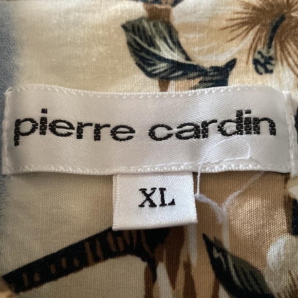 Pierre Cardin Hawaiian short sleeve button down shirt XL 100% cotton fun - Picture 4 of 6